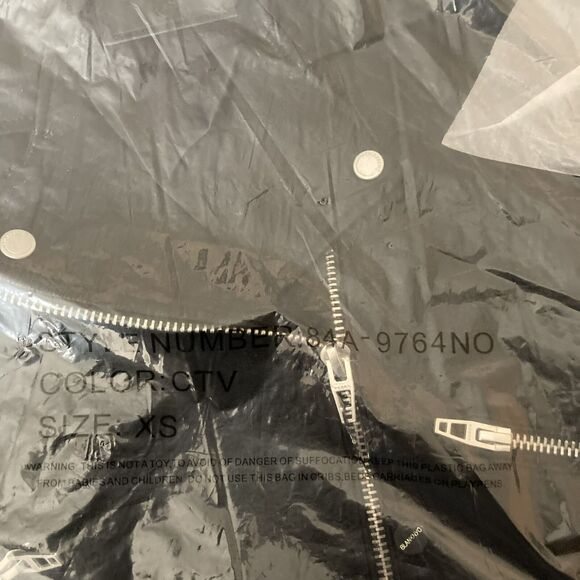 BLANK NYC WOMENS BLACK LONG SLEEVES EMBELLISHED BIKER SIZE XS - Picture 12 of 12